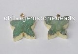 NGP2119 22*30mm - 25*30mm butterfly druzy agate gemstone pendants