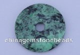 NGP221 6*45mm fashion african turquoise gemstone donut pendant