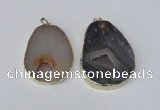 NGP2214 30*40mm - 40*45mm freeform druzy agate gemstone pendants