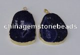 NGP2216 30*40mm - 40*45mm freeform druzy agate gemstone pendants