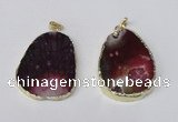 NGP2217 30*40mm - 40*45mm freeform druzy agate gemstone pendants