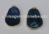 NGP2218 30*40mm - 40*45mm freeform druzy agate gemstone pendants