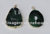 NGP2219 30*40mm - 40*45mm freeform druzy agate gemstone pendants