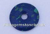 NGP222 5*30mm synthetic lapis lazuli & malachite gemstone donut pendant