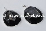 NGP2242 35*40mm - 45*50mm freeform druzy agate gemstone pendants