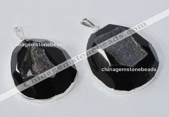 NGP2242 35*40mm - 45*50mm freeform druzy agate gemstone pendants