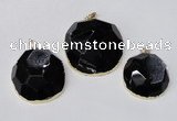 NGP2243 35*40mm - 45*50mm freeform druzy agate gemstone pendants