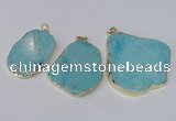 NGP2245 35*40mm - 45*50mm freeform turquoise gemstone pendants