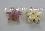 NGP2263 38*40mm - 42*45mm star druzy agate gemstone pendants