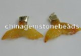 NGP2269 38*55mm - 40*60mm fishtail agate gemstone pendants