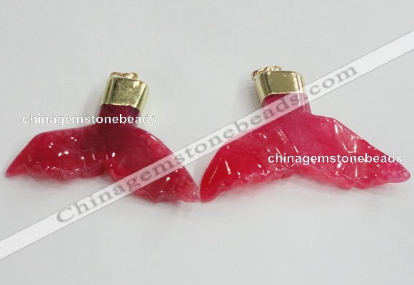 NGP2271 38*55mm - 40*60mm fishtail agate gemstone pendants