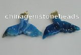 NGP2272 38*55mm - 40*60mm fishtail agate gemstone pendants