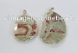 NGP2276 40*45mm - 45*60mm freeform ocean agate gemstone pendants