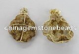 NGP2278 35*45mm - 45*50mm freeform druzy agate gemstone pendants