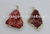 NGP2284 30*40mm - 40*50mm freeform sea sediment jasper pendants