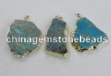 NGP2286 30*40mm - 40*50mm freeform sea sediment jasper pendants