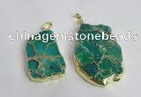 NGP2288 30*40mm - 40*50mm freeform sea sediment jasper pendants