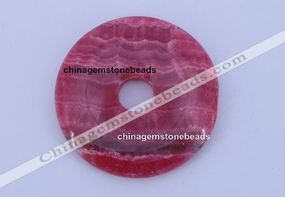 NGP229 7*50mm fashion dyed rhodochrosite gemstone donut pendant