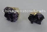 NGP2291 25*30mm - 30*35mm nuggets druzy amethyst pendants