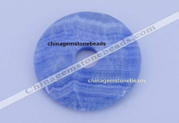 NGP230 7*50mm fashion dyed blue lace agate gemstone donut pendant