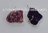 NGP2300 30*40mm - 40*50mm freeform sea sediment jasper pendants