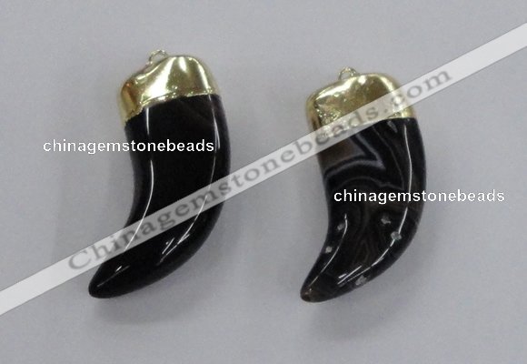 NGP2305 20*48mm - 22*50mm oxhorn agate gemstone pendants