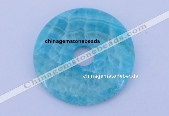 NGP231 7*50mm fashion dyed blue lace agate gemstone donut pendant