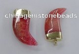 NGP2310 25*60mm - 28*65mm oxhorn agate gemstone pendants