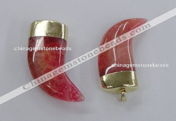 NGP2310 25*60mm - 28*65mm oxhorn agate gemstone pendants