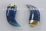 NGP2311 25*60mm - 28*65mm oxhorn agate gemstone pendants