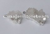 NGP2328 20*30mm - 25*35mm nuggets druzy quartz pendants