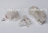 NGP2329 20*30mm - 25*35mm nuggets druzy quartz pendants