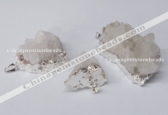 NGP2329 20*30mm - 25*35mm nuggets druzy quartz pendants