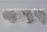 NGP2332 30*35mm - 35*40mm nuggets druzy quartz pendants