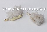 NGP2334 20*30mm - 25*35mm nuggets druzy quartz pendants