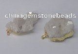 NGP2337 30*35mm - 35*40mm nuggets druzy quartz pendants