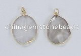 NGP2352 25*35mm - 35*45mm freeform quartz gemstone pendants