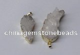 NGP2360 18*35mm - 22*45mm wing-shaped druzy quartz pendants