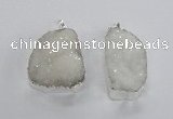 NGP2362 25*40mm - 35*45mm freefrom druzy agate pendants