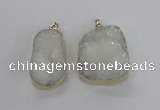 NGP2364 25*40mm - 35*45mm freefrom druzy agate pendants