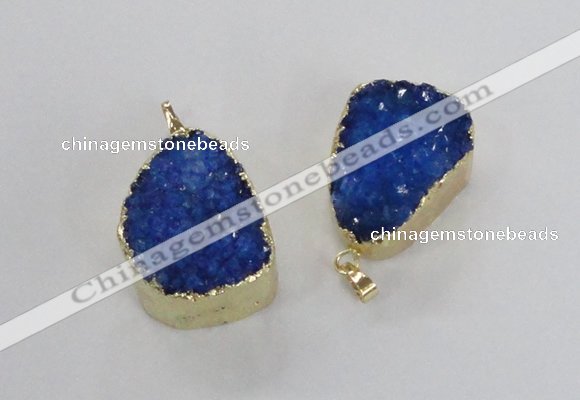 NGP2367 22*30mm - 25*30mm freefrom druzy agate pendants