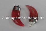 NGP2379 20*48mm - 22*50mm oxhorn agate gemstone pendants