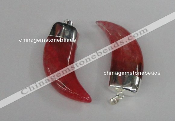 NGP2379 20*48mm - 22*50mm oxhorn agate gemstone pendants