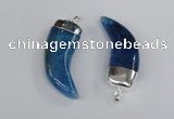 NGP2380 20*48mm - 22*50mm oxhorn agate gemstone pendants