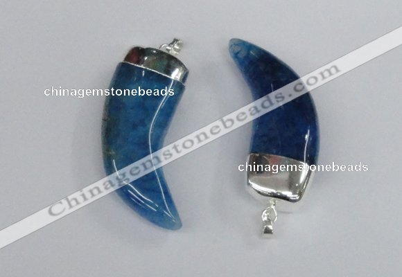 NGP2380 20*48mm - 22*50mm oxhorn agate gemstone pendants