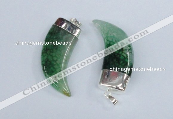 NGP2381 20*48mm - 22*50mm oxhorn agate gemstone pendants