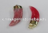 NGP2387 20*48mm - 22*50mm oxhorn agate gemstone pendants