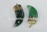 NGP2389 20*48mm - 22*50mm oxhorn agate gemstone pendants