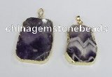 NGP2393 25*35mm - 30*45mm freeform dogtooth amethyst pendants