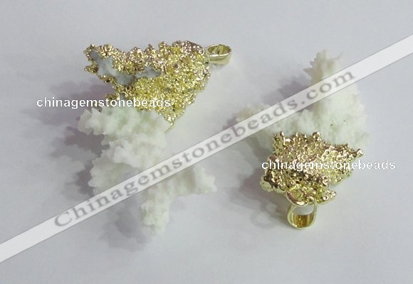 NGP2395 20*40mm - 30*50mm freeform natural coral pendants